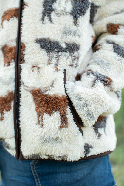 Cattle Sherpa Youth Full Zip Jacket