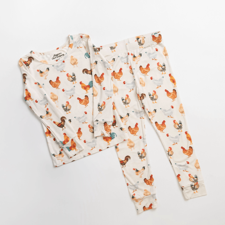 Chicken Toddler/Youth Bamboo Pajamas - American Farm Company