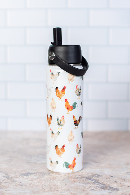Chicken 22oz Water Bottle