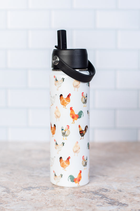 Chicken 22oz Water Bottle
