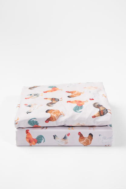 Chicken Full/Queen Bed Sheet Set