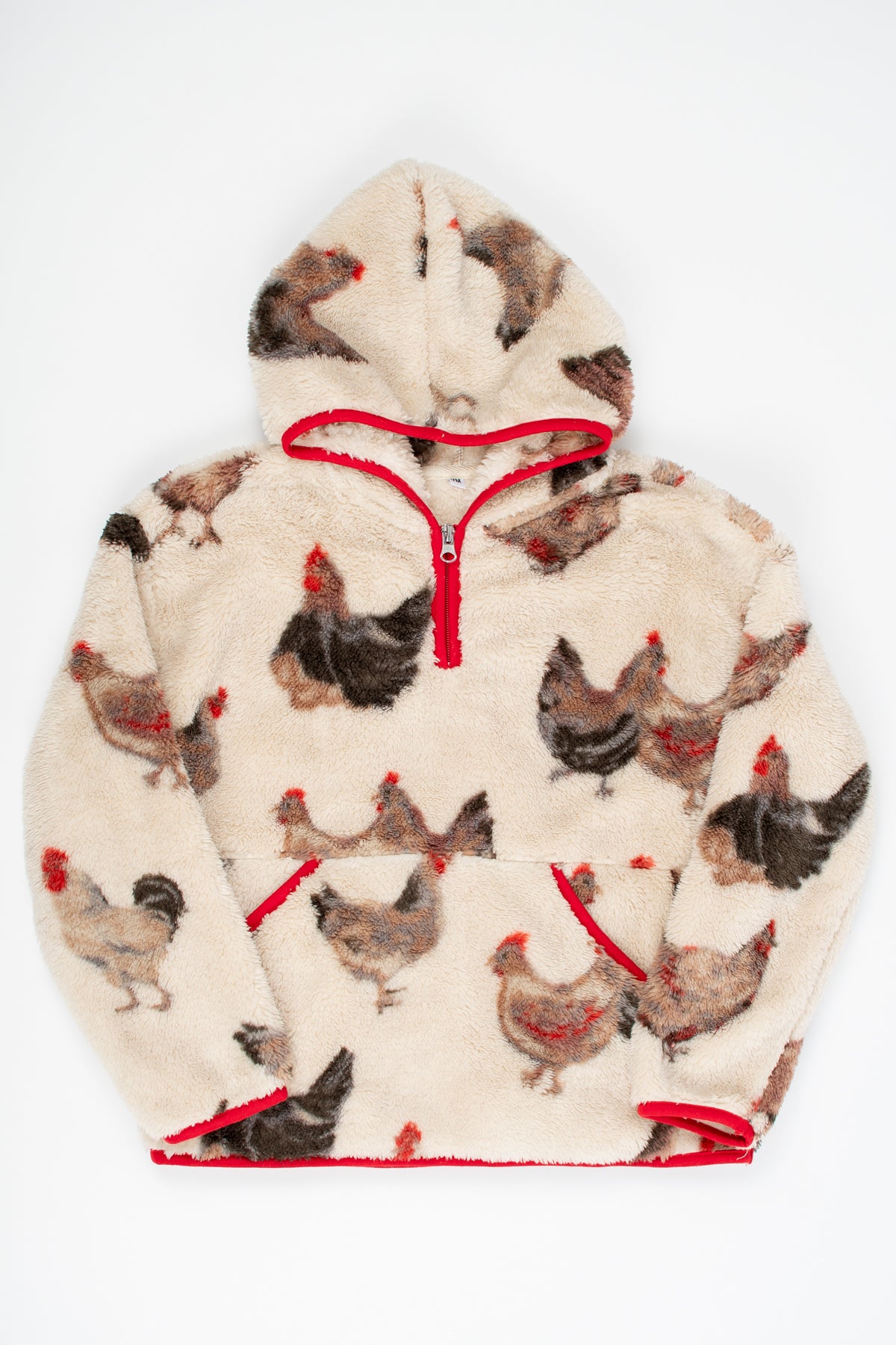 Chicken Sherpa Youth 1/4 Zip Hoodie
