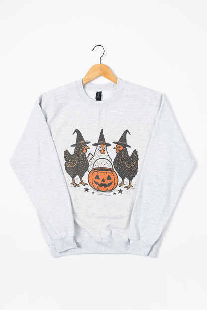 Chicken Witches Halloween Crewneck