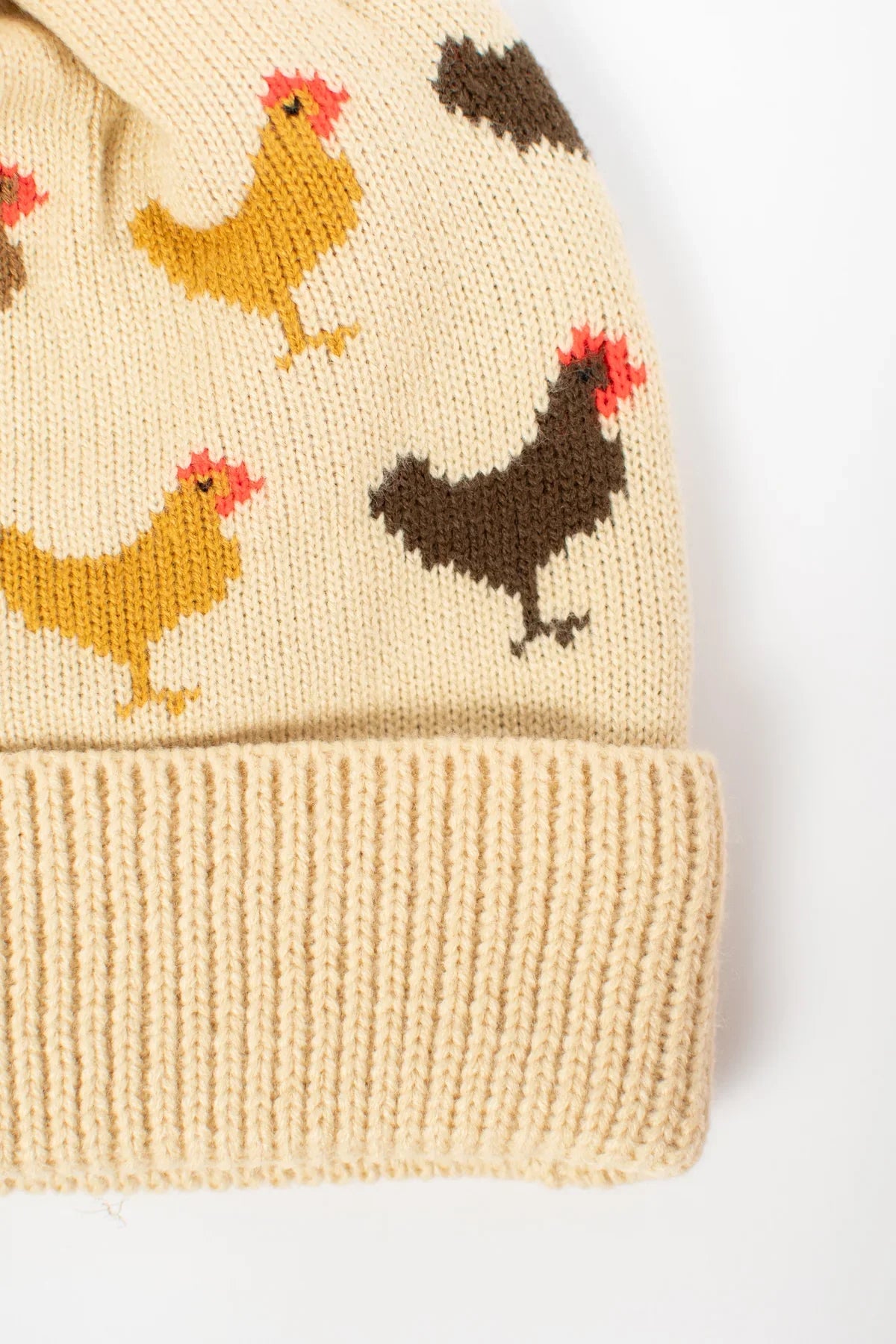 Chicken Knit Pom Beanie
