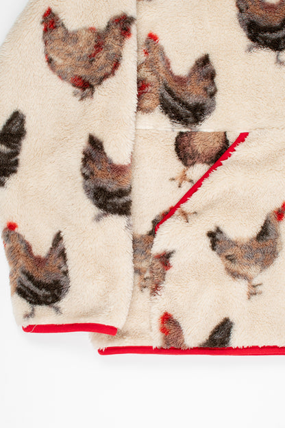 Chicken Sherpa Adult 1/4 Zip Hoodie