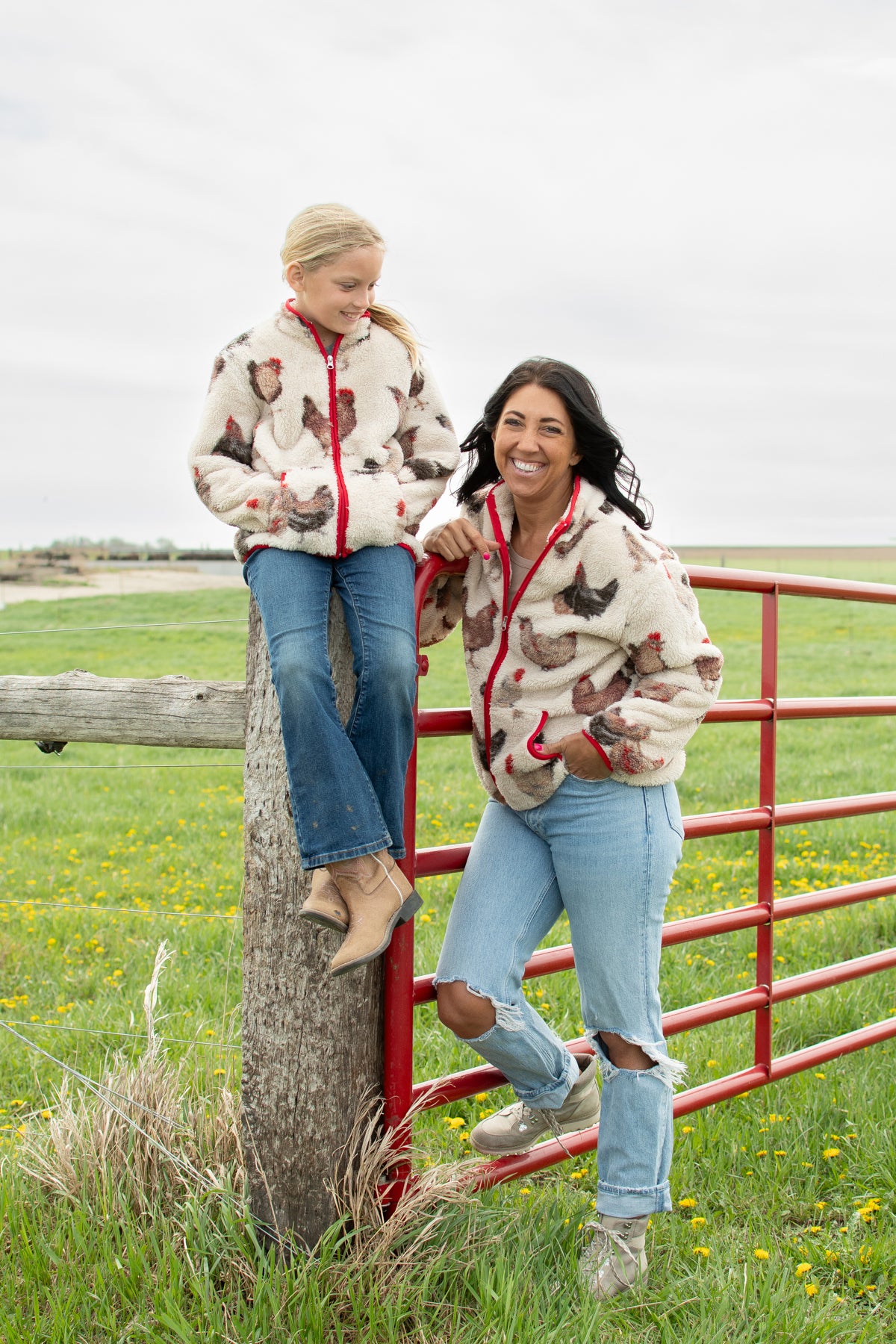 Chicken Sherpa Adult Full Zip Jacket