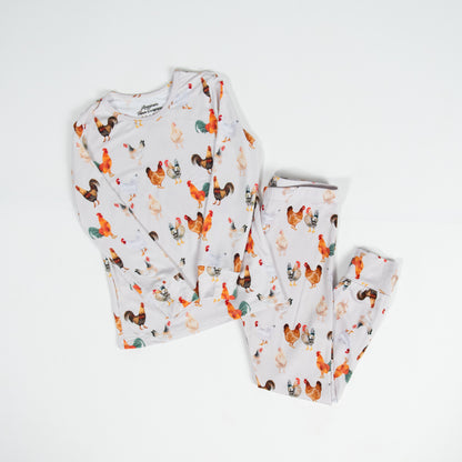 Chicken Toddler/Youth Bamboo Pajama Set