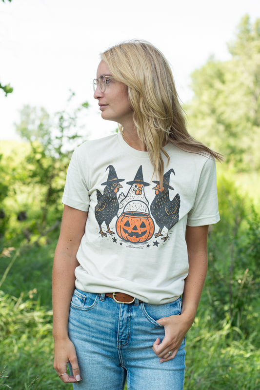 Chicken Witches Halloween Tee