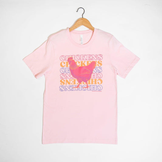 Chickens, Chickens, Chickens Pink Tee - American Farm Company