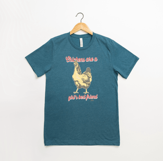 Chickens are a Girl’s Best Friend Blue Tee - American Farm Company