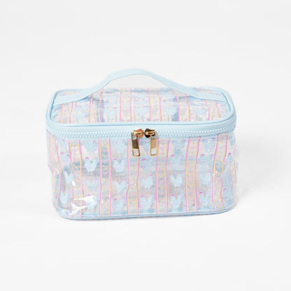 Chickens & Bows Clear Cosmetic Bag - Big
