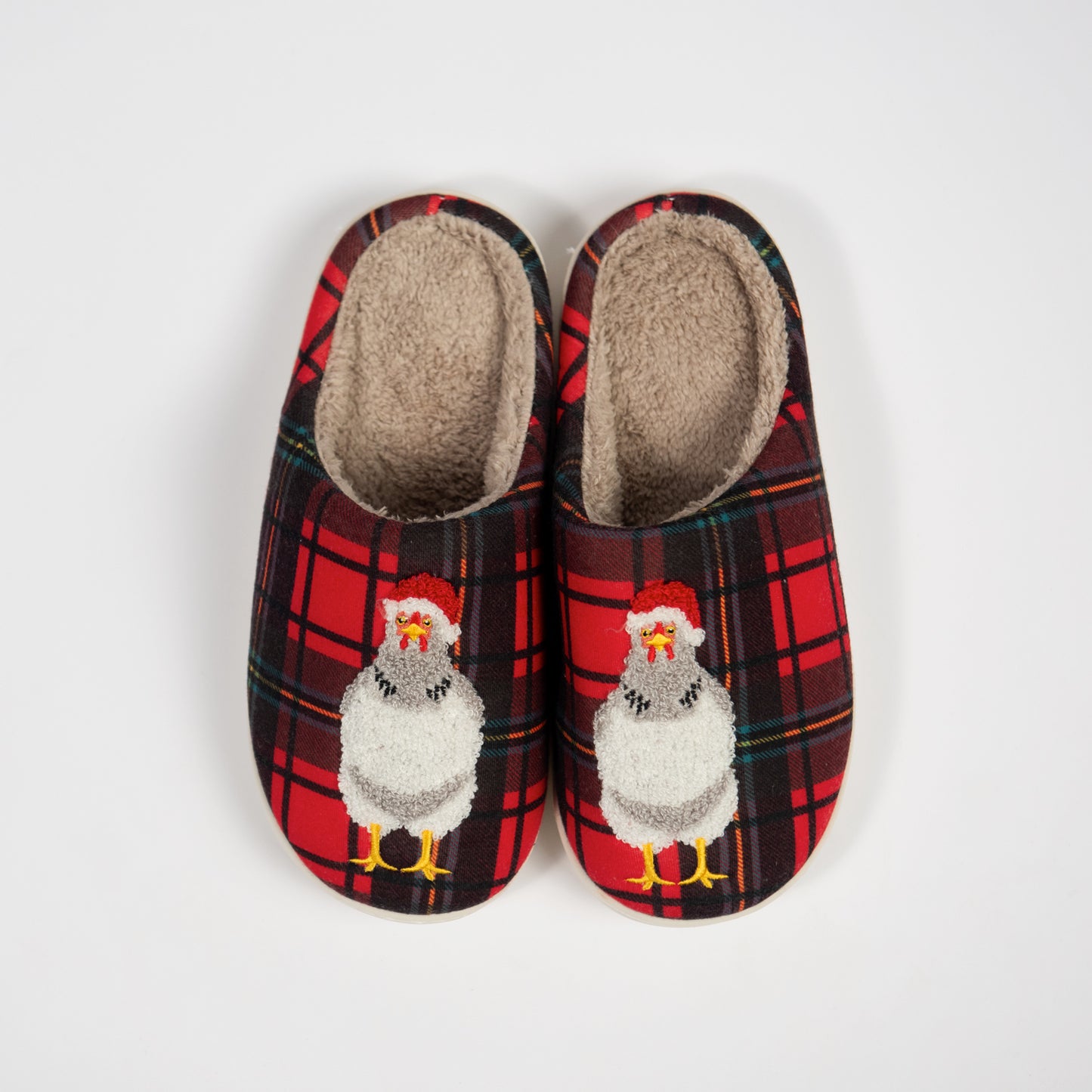 Christmas Chicken Slippers - Adult