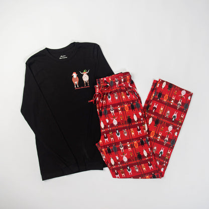 Christmas Cow Bamboo Pajama Pants