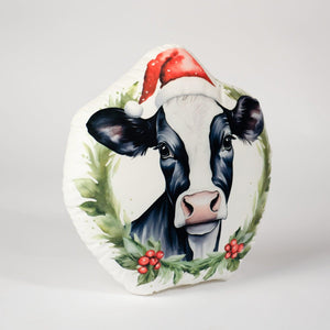 Christmas Cow Pillow - American Farm Company