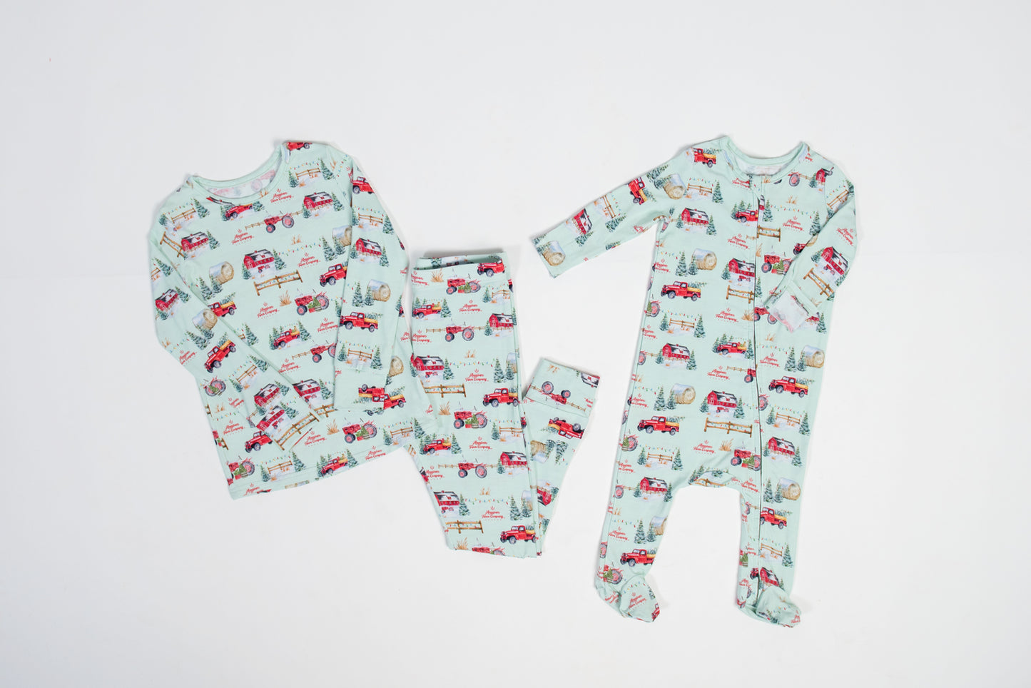 Christmas on the Farm Baby Bamboo Pajamas