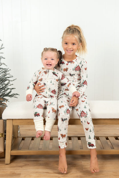 Christmas Barns & Animals Toddler/Youth Pajama Set *PREORDER*
