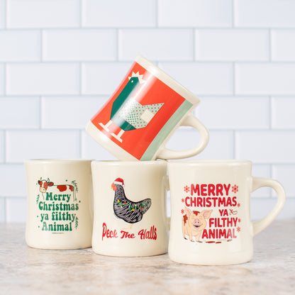Cow 'Merry Christmas Ya Filthy Animal' Ceramic Mug