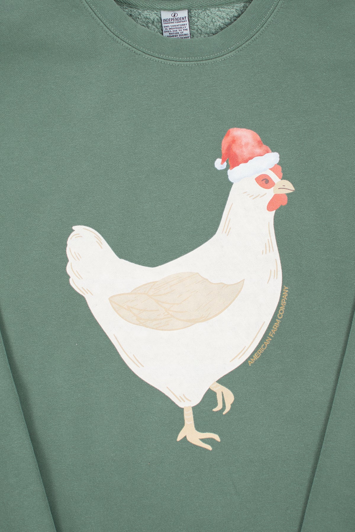 Christmas Chicken Green Crewneck