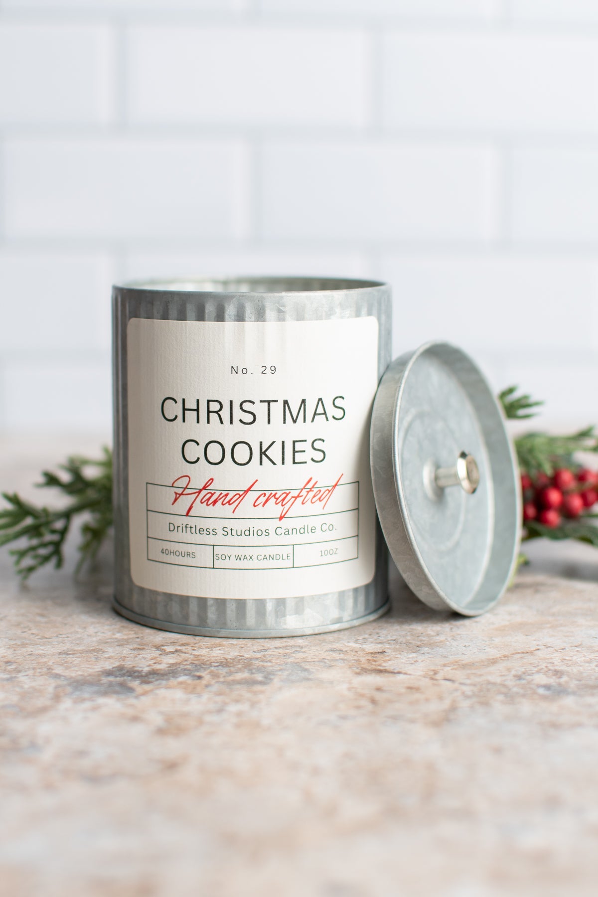 Christmas Cookies Tin Farmhouse Candle