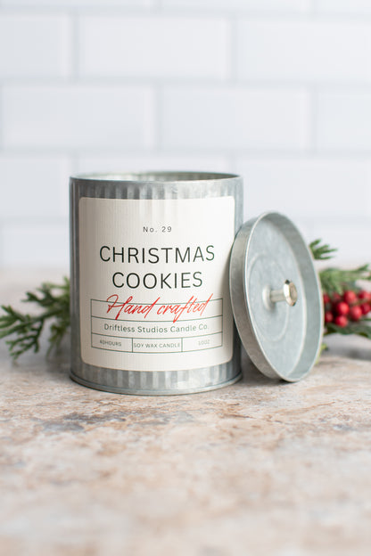 Christmas Cookies Tin Farmhouse Candle