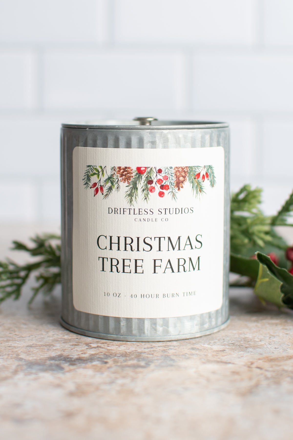 Christmas Tree Farm Tin Farmhouse Candle