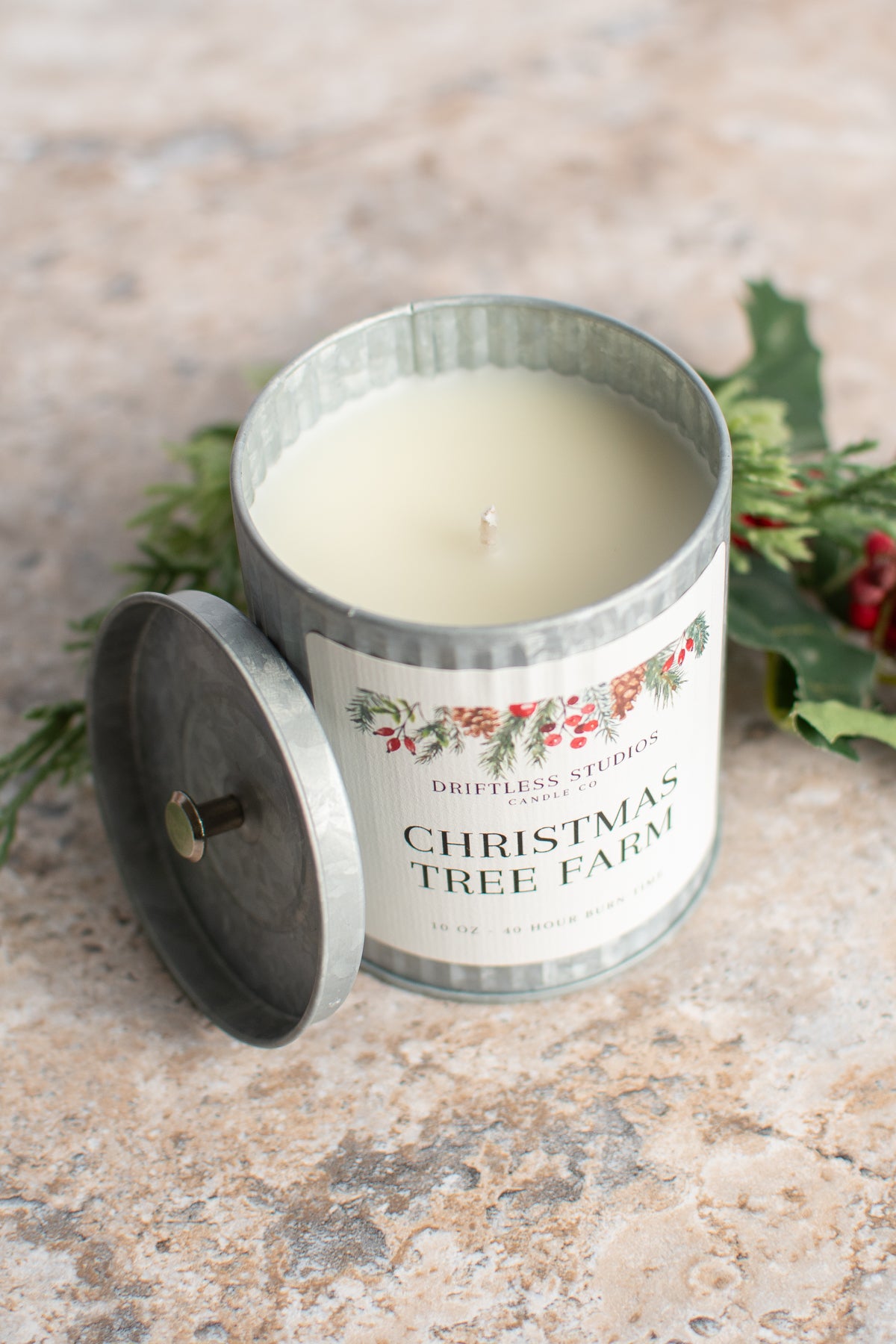 Christmas Tree Farm Tin Farmhouse Candle