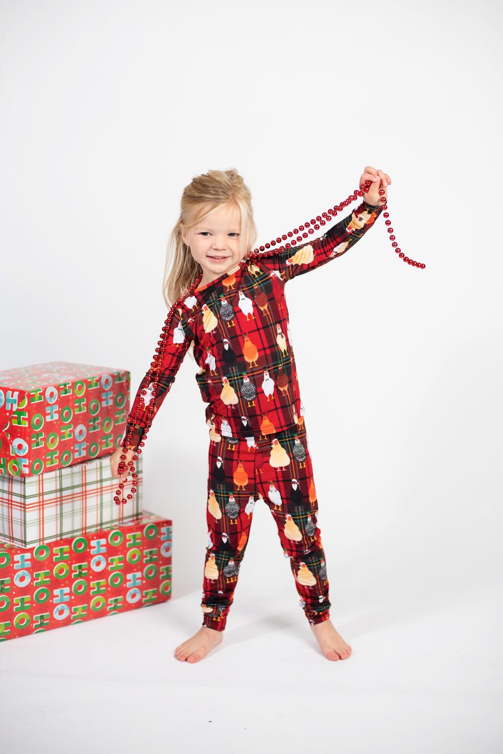 Christmas Chicken Toddler/Youth Bamboo Pajamas - American Farm Company