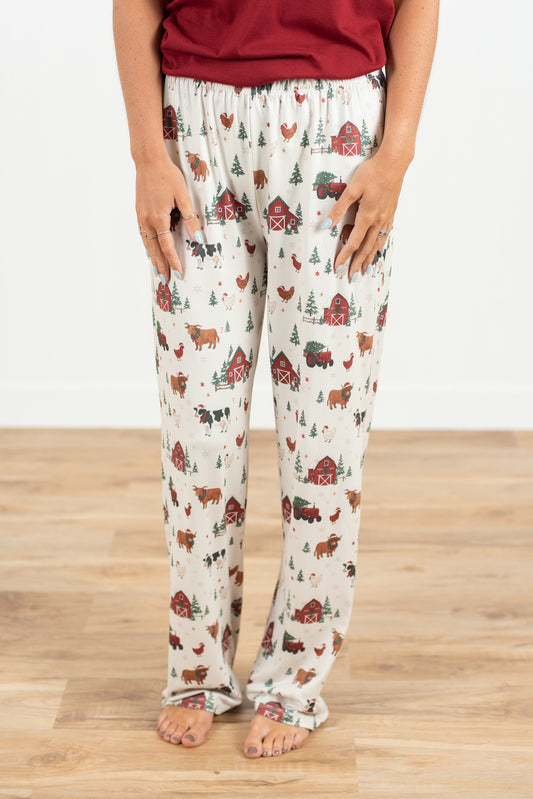 Christmas Barns & Animals Adult Pajama Pants *PREORDER*