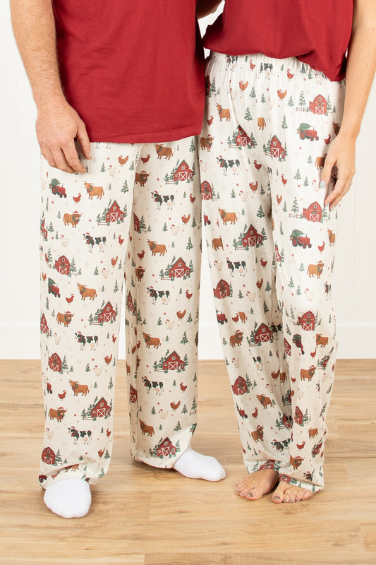 Christmas Barns & Animals Adult Pajama Pants *PREORDER*