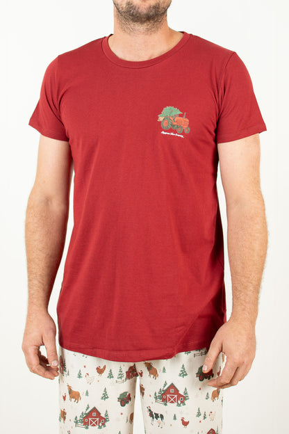Christmas Barns & Animals Adult Pajama Shirt *PREORDER*