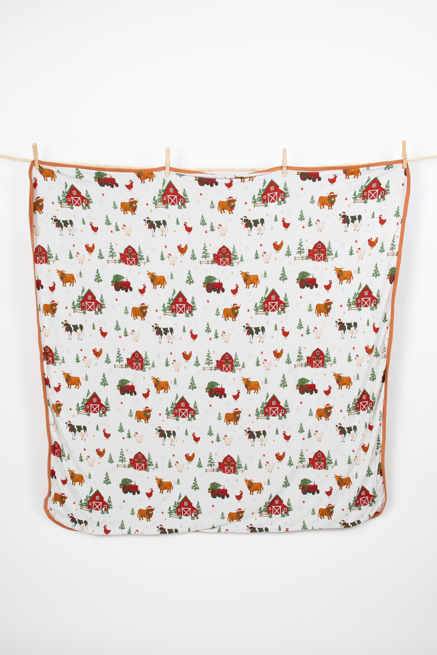 Christmas Barns & Animals Kids Bamboo Blanket