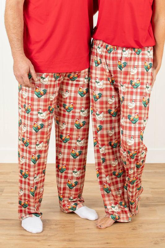Christmas Chicken Plaid Adult Pajama Pants *PREORDER*