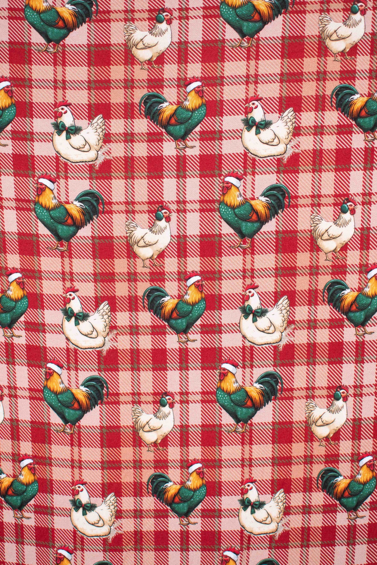 Christmas Chicken Plaid Kids Bamboo Blanket