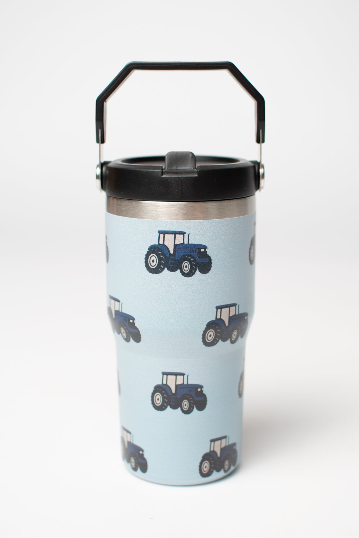 Classic Blue Tractor 20oz Kids Bucket Handle Tumbler