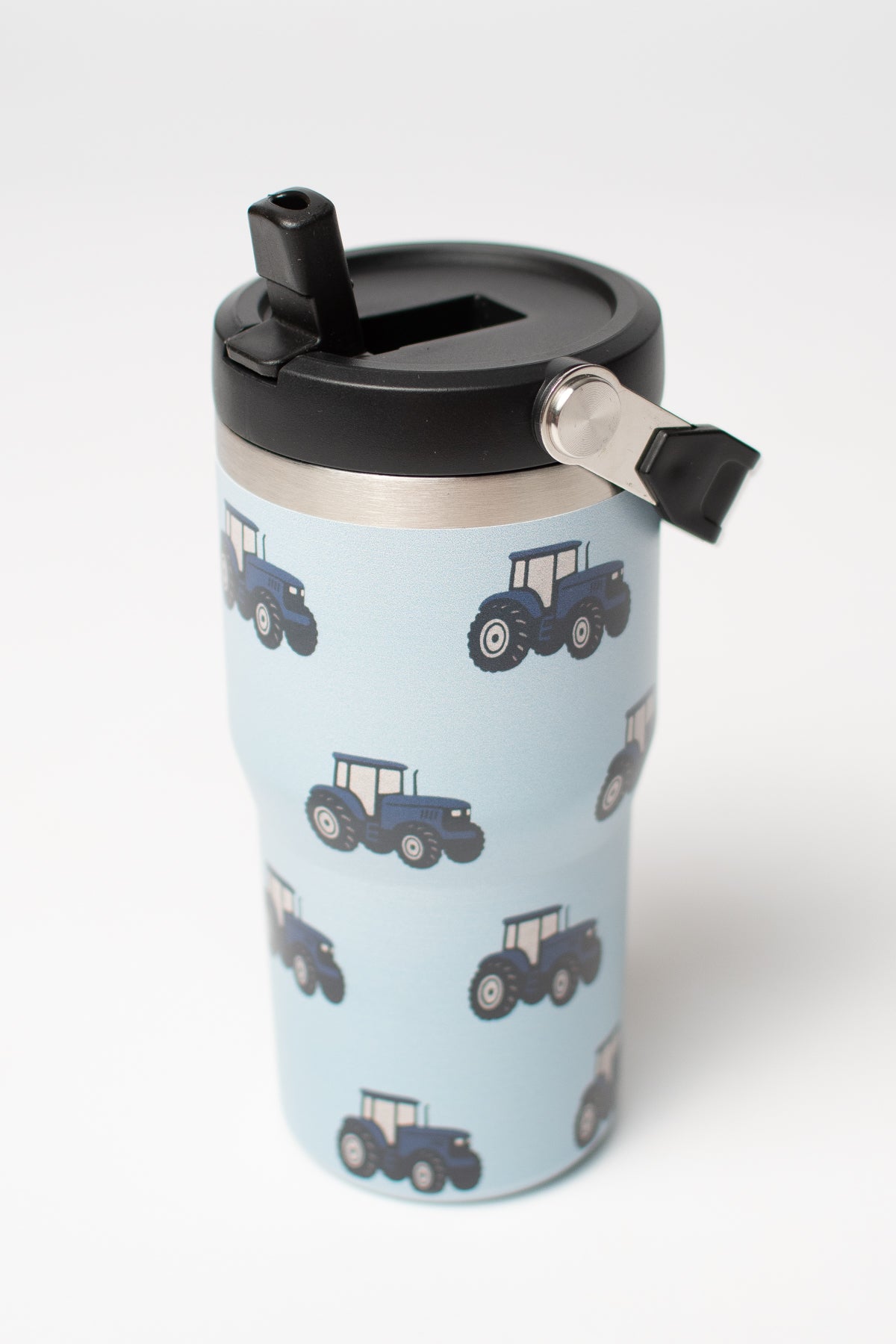 Classic Blue Tractor 20oz Kids Bucket Handle Tumbler