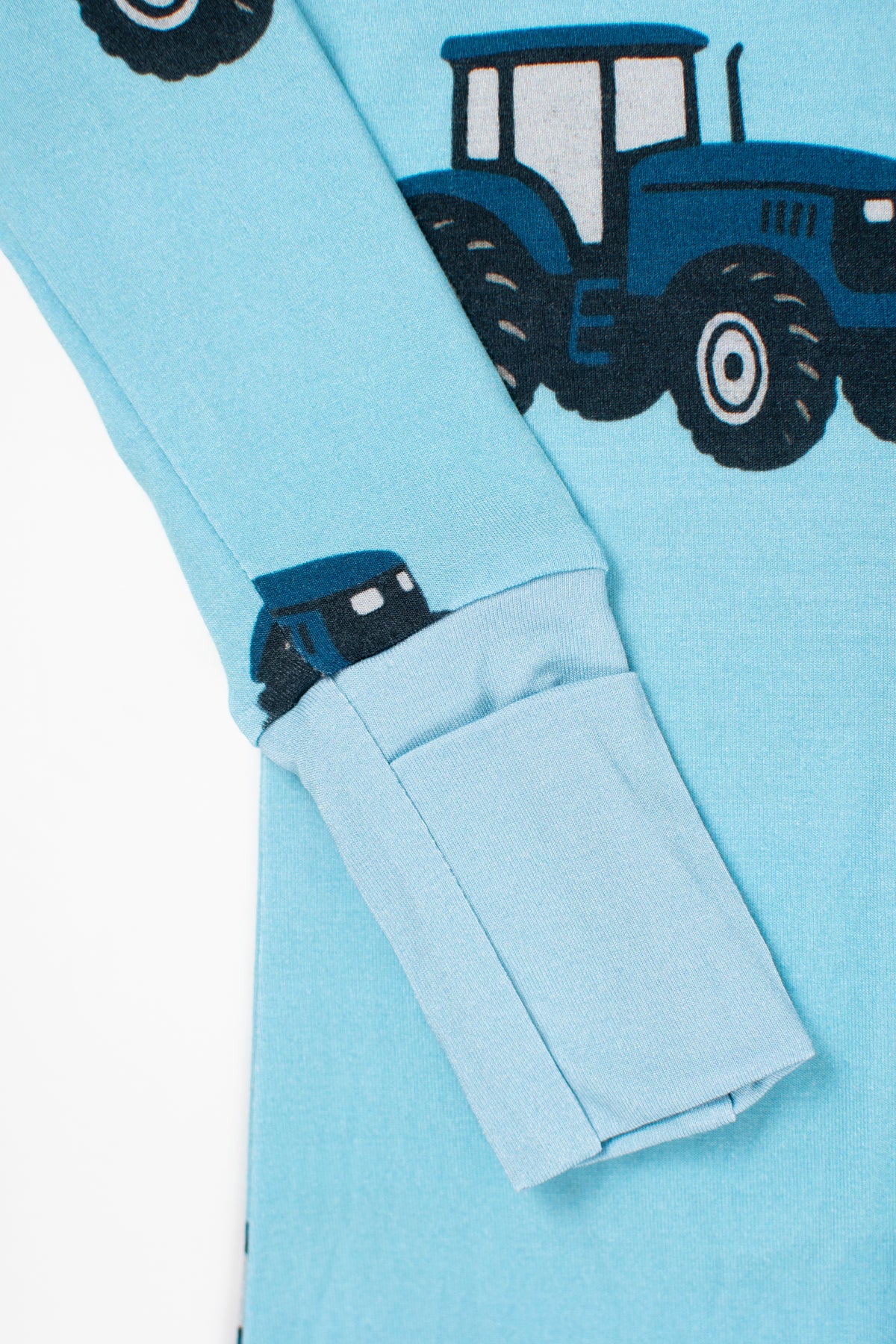 Classic Blue Tractor Baby Bamboo Zippy
