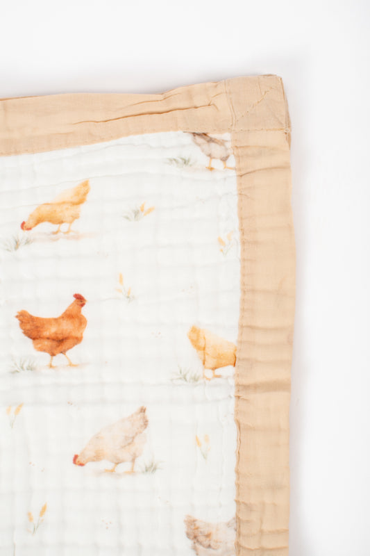 Classic Chicken Cotton Kid Blanket