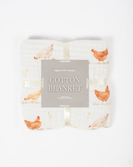 Classic Chicken Cotton Baby Blanket