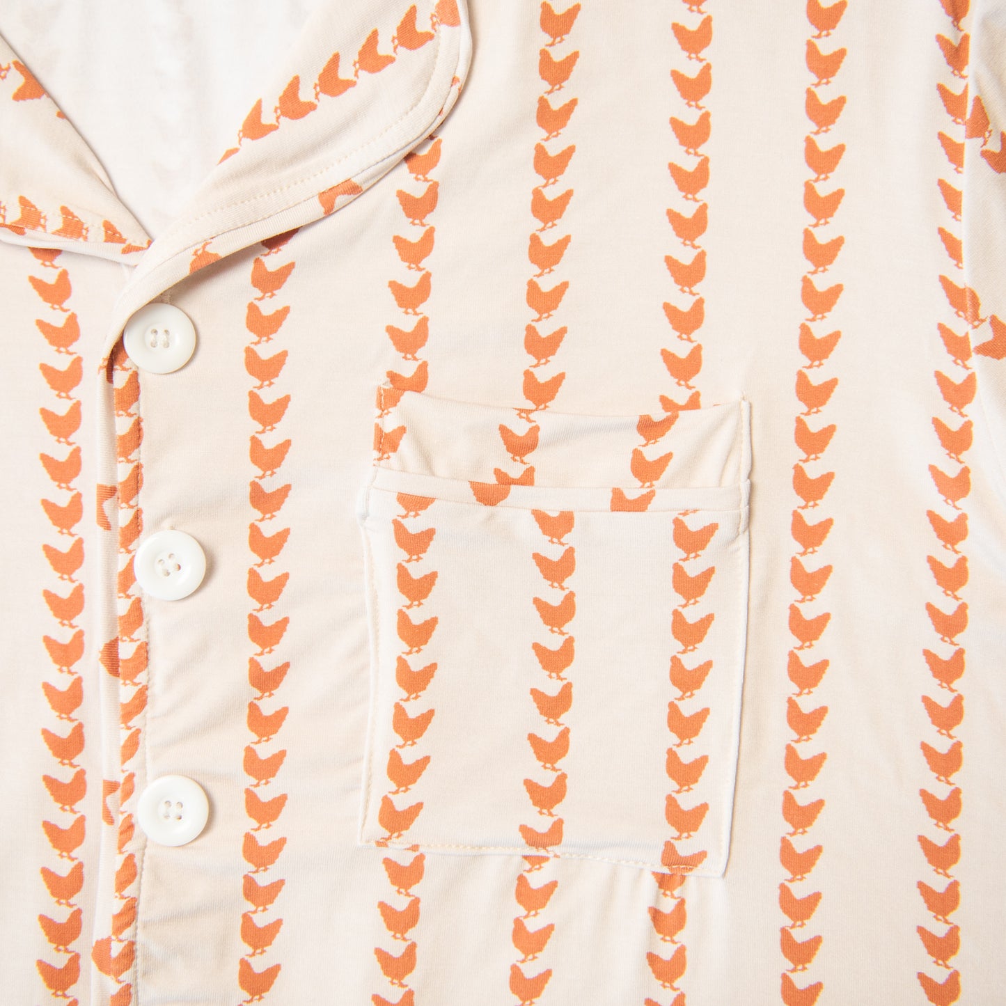 Classic Chicken Stripe Adult Bamboo Pajama Set
