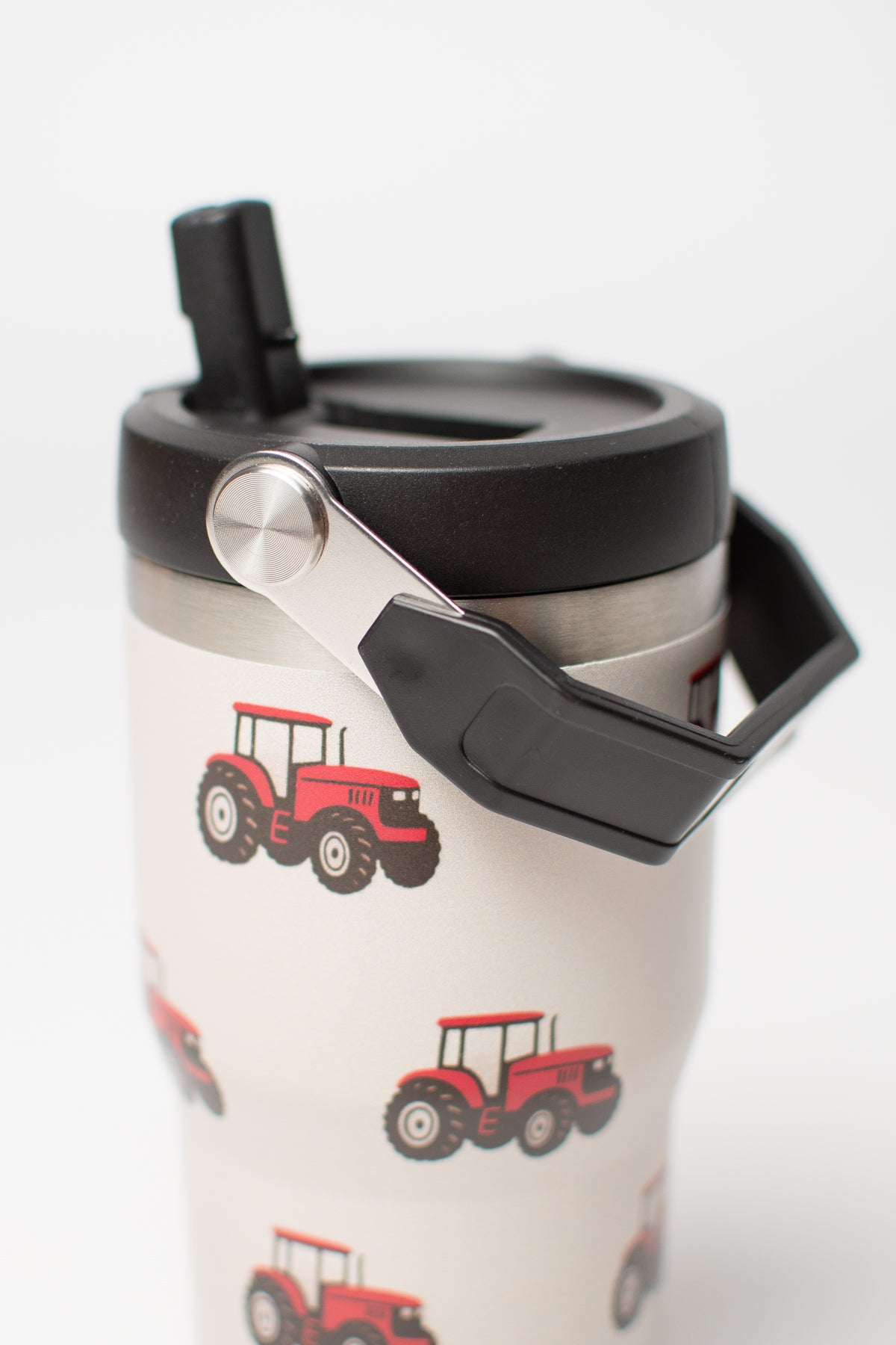 Classic Red Tractor 20oz Kids Bucket Handle Tumbler