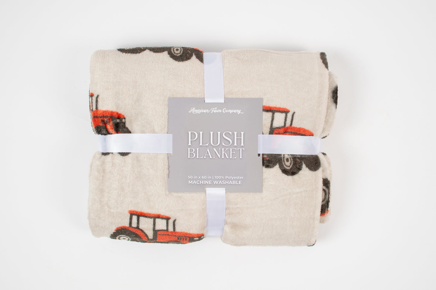 Classic Red Tractor Plush Blanket