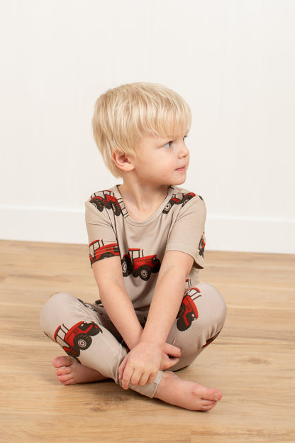 Classic Red Tractor Toddler/Youth Bamboo Pajama Set