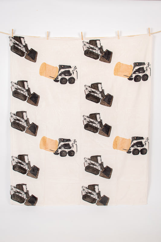 Classic Skid Loader Plush Blanket *Product Misprint-Reduced Price*