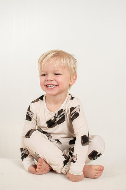 Classic Skid Loader Toddler/Youth Bamboo Pajama Set