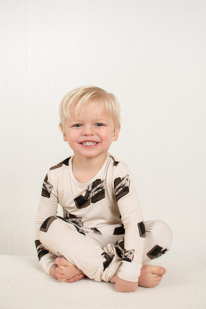 Classic Skid Loader Toddler/Youth Bamboo Pajama Set