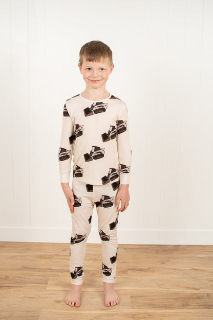 Classic Skid Loader Toddler/Youth Bamboo Pajama Set