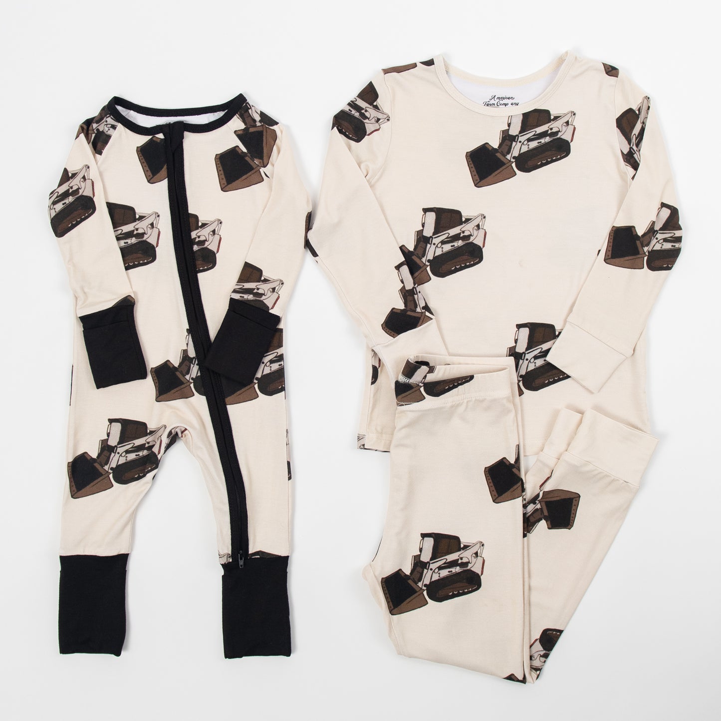 Classic Skid Loader Toddler/Youth Bamboo Pajama Set