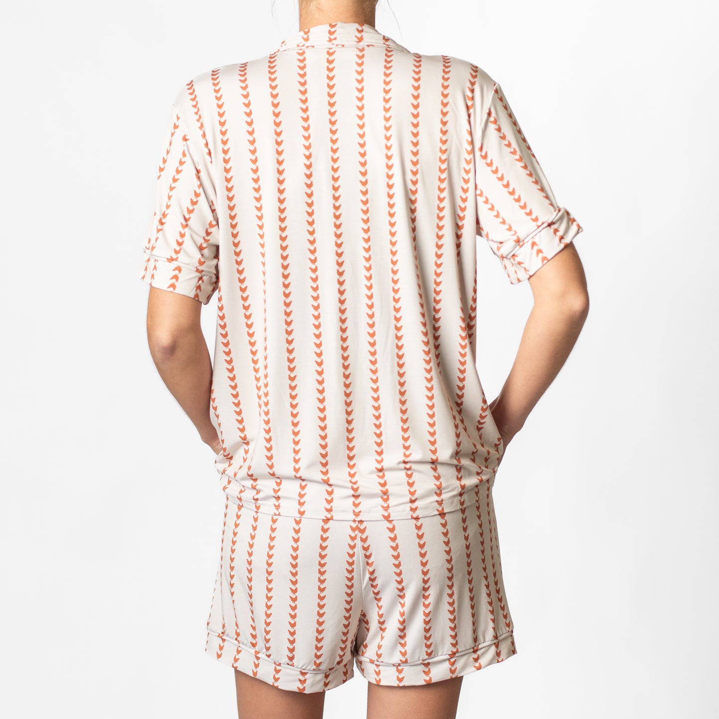 Classic Chicken Stripe Adult Bamboo Pajama Set