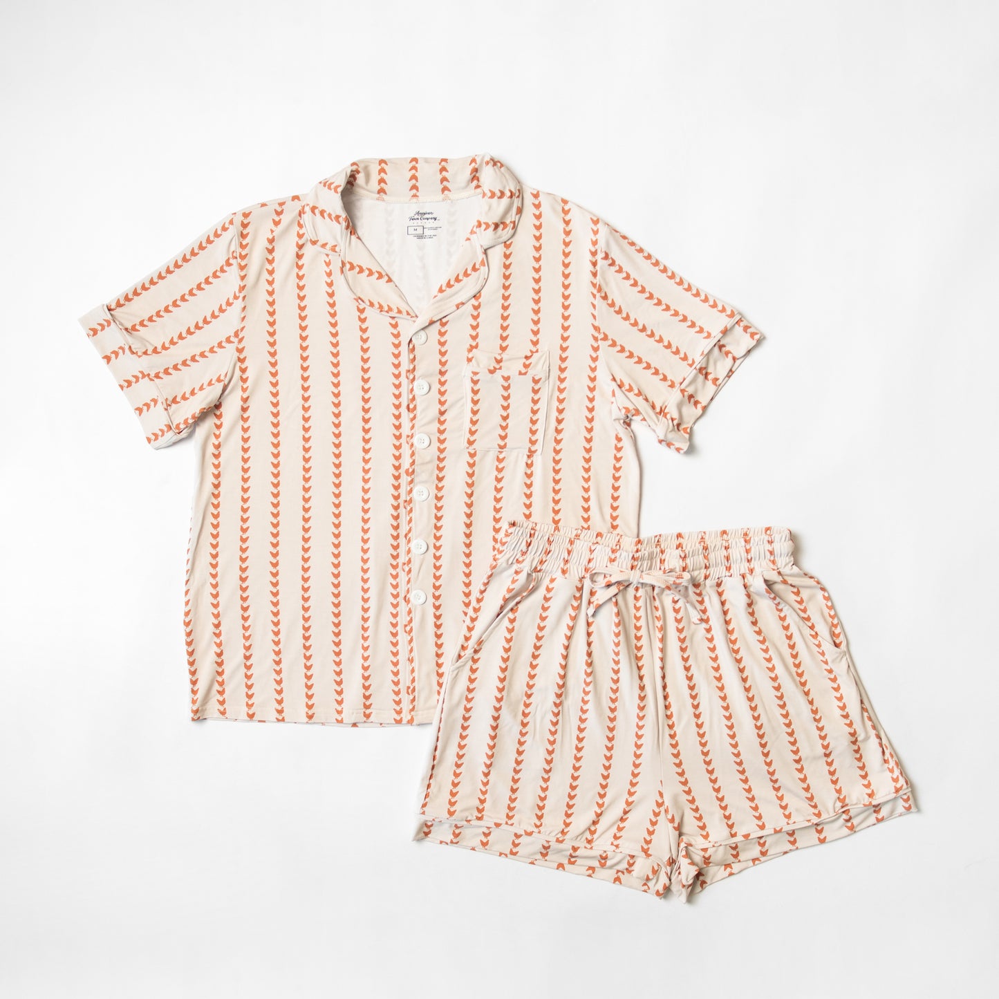 Classic Chicken Stripe Adult Bamboo Pajama Set