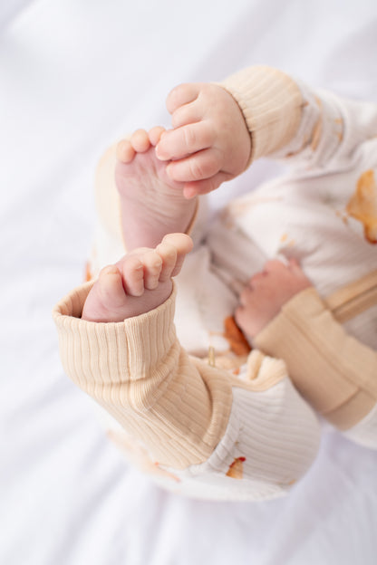 Classic Chickens Baby Ribbed Cotton Zippy